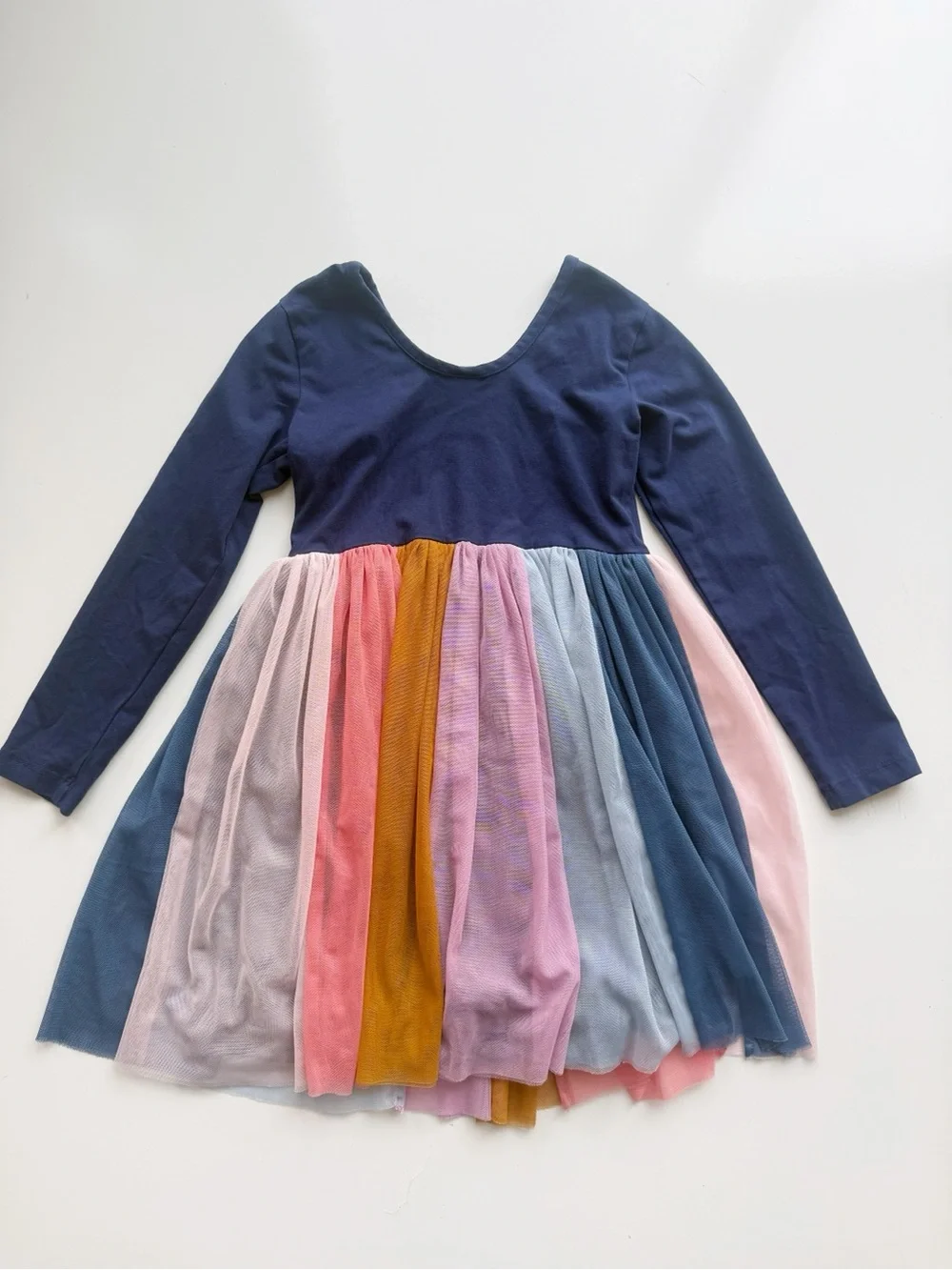 Hanna Andersson Rainbow Tulle Dress Size 6/7